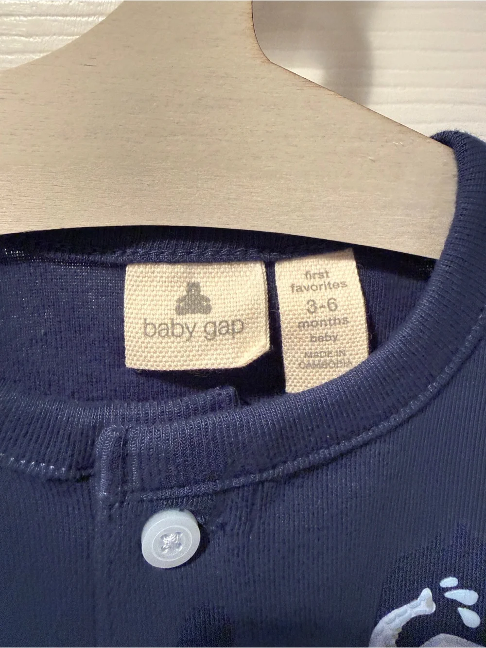Baby Gap Navy Blue Elephant Two-Piece Set Short Sleeve Shirt & Shorts 3-6M